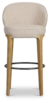 Libby Light Beige Fabric 30" Upholstered Barstool