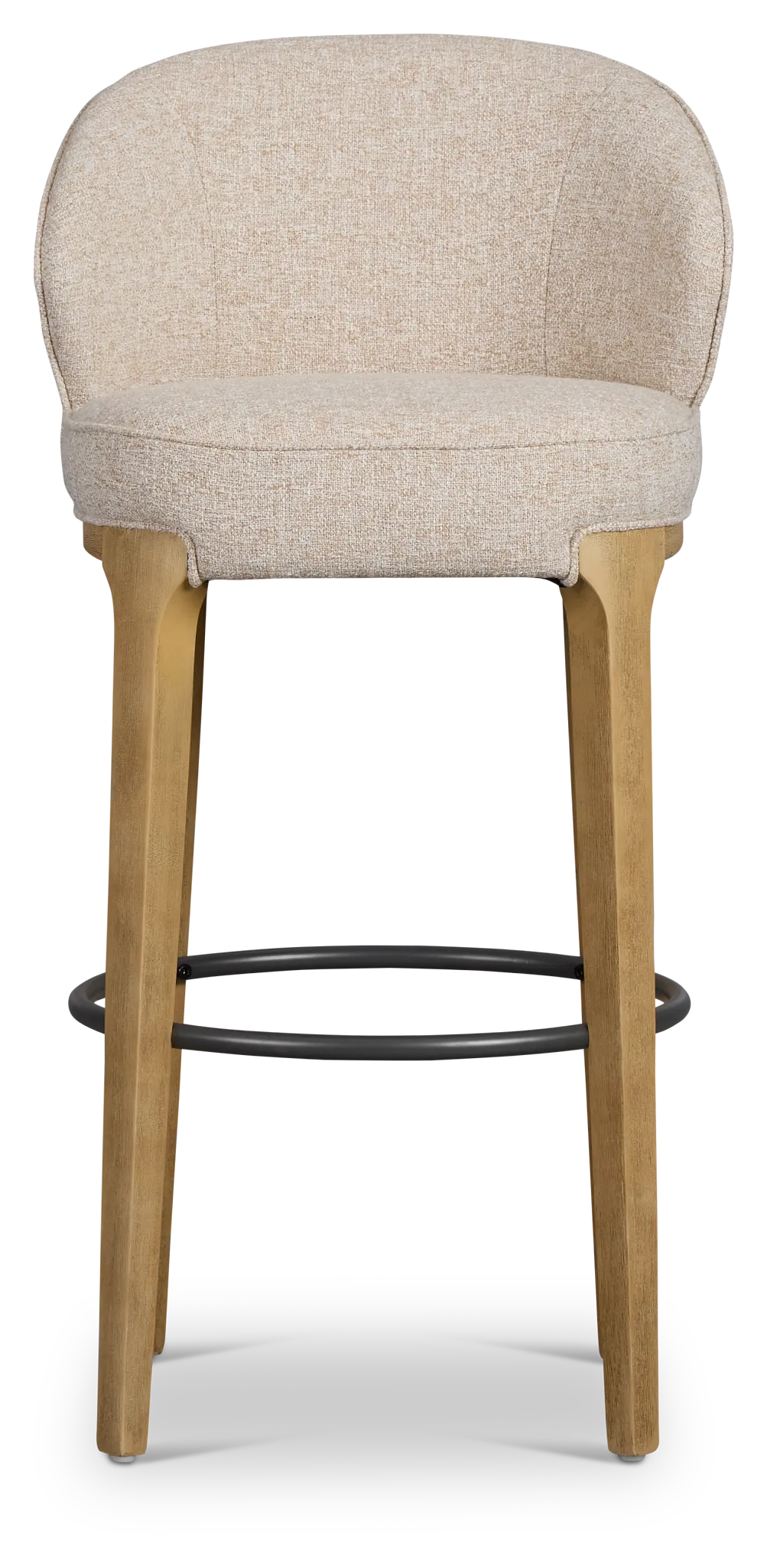 Libby Light Beige Fabric 30" Upholstered Barstool