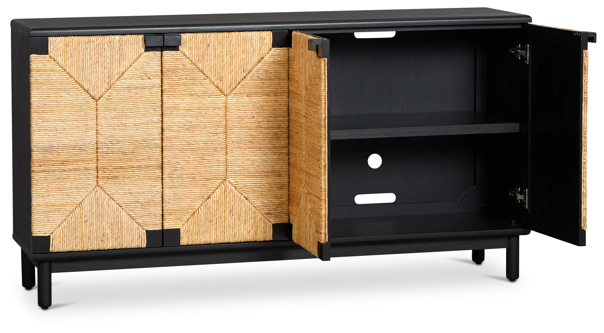 Kate Black Four-door Cabinet