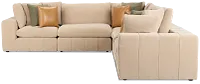 Cruz Light Beige Fabric 5-piece Modular Sectional