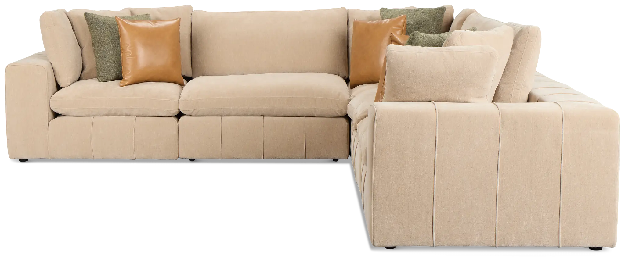Cruz Light Beige Fabric 5-piece Modular Sectional Cruz Light Beige Fabric 5-piece Modular Sectional