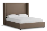 Captiva Joya Beige 60" Upholstered Shelter Bed