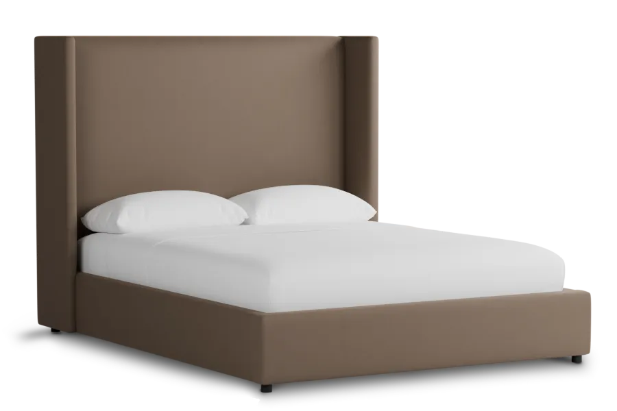 Captiva Joya Beige 60" Upholstered Shelter Bed