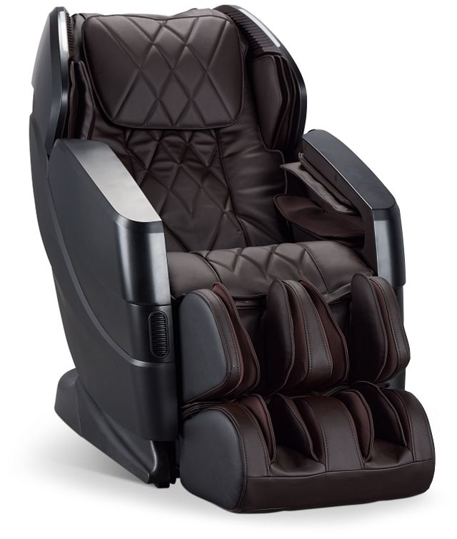Advanced L-track Dark Brown Micro Massage Chair