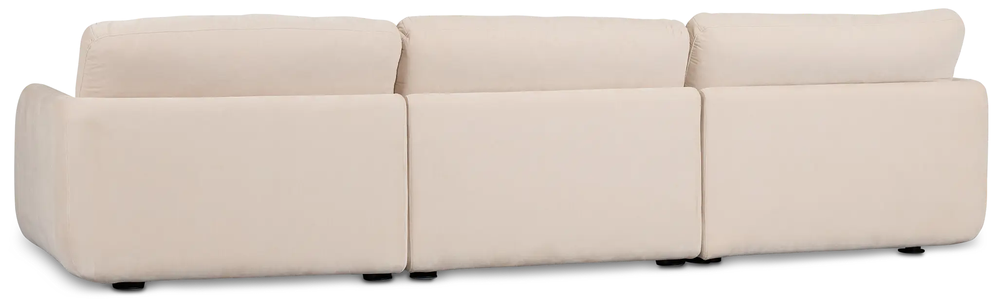 Jules Ivory Velvet 3 Piece Modular Sofa Jules Ivory Velvet 3 Piece Modular Sofa