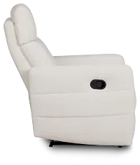 Rae White Fabric Recliner