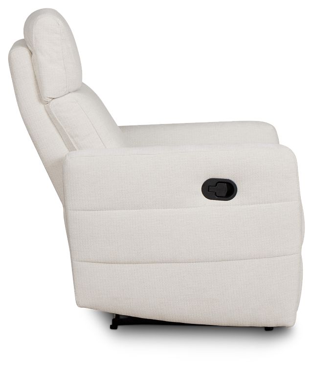 Rae White Fabric Recliner