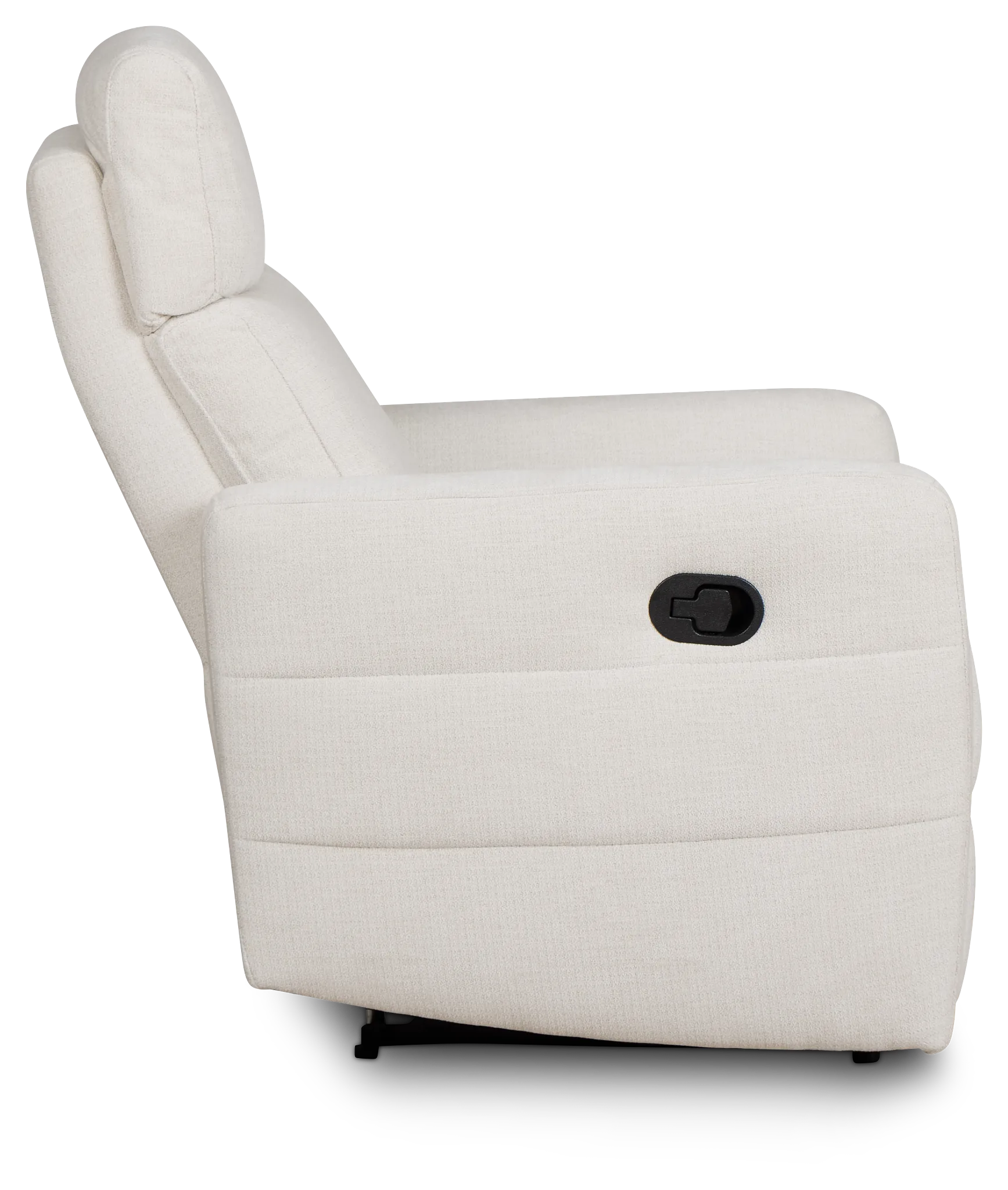 Rae White Fabric Recliner