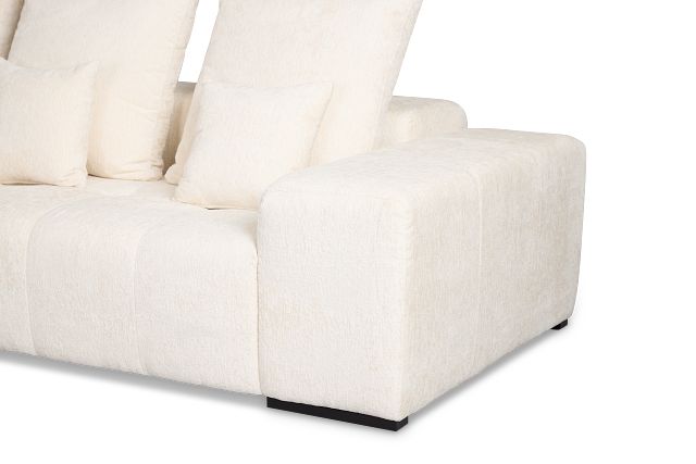 Skylar White Fabric Medium Left Chaise Sectional