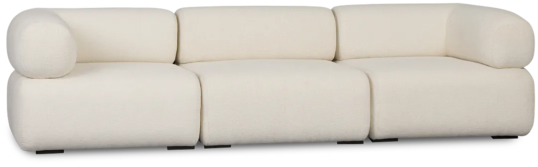 Celeste Light Beige Fabric 3-piece Modular Sofa