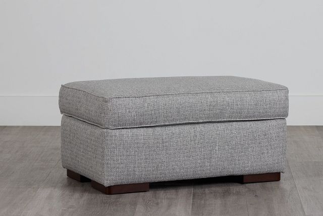 Austin Gray Fabric Ottoman