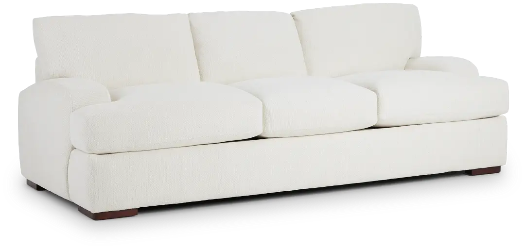 Alpha White Fabric Sofa Alpha White Fabric Sofa