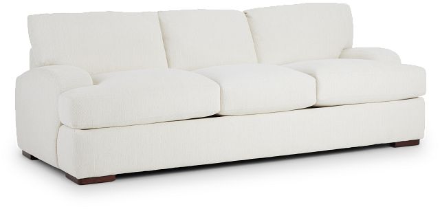 Alpha White Fabric Sofa