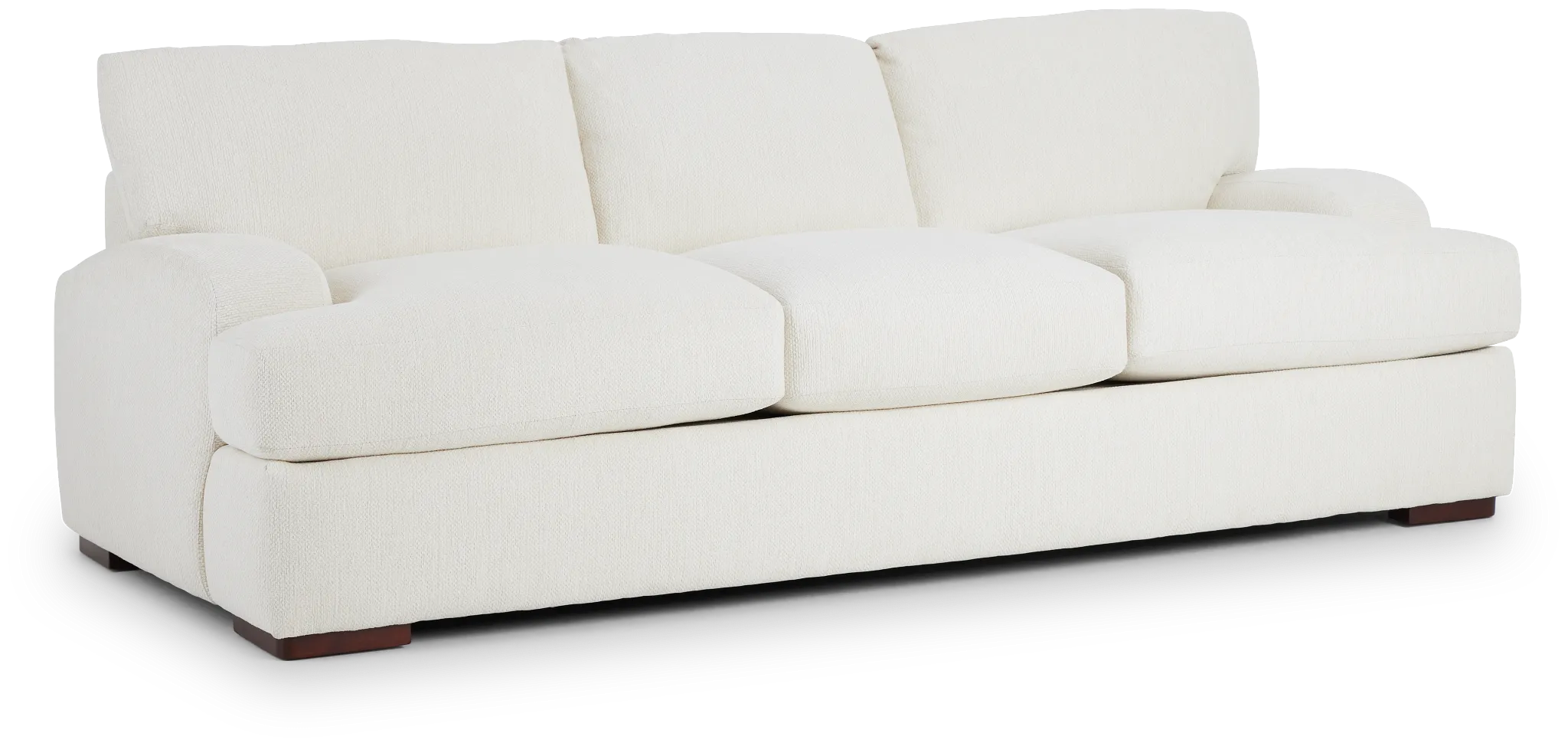 Alpha White Fabric Sofa