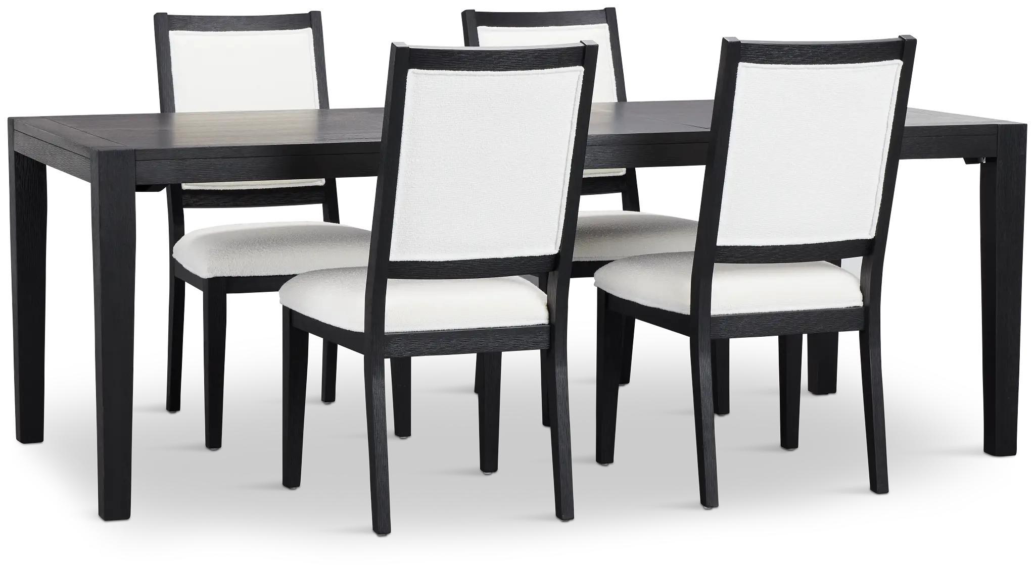 Alden Black Rect Table & 4 Chairs Alden Black Rect Table & 4 Chairs