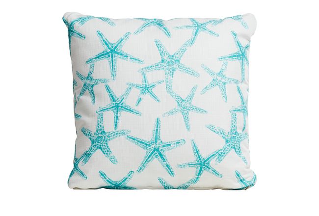Sea Friends White 18" Indoor/outdoor Accent Pillow