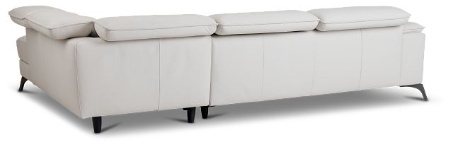 Pearson White Leather Right Bumper Sectional