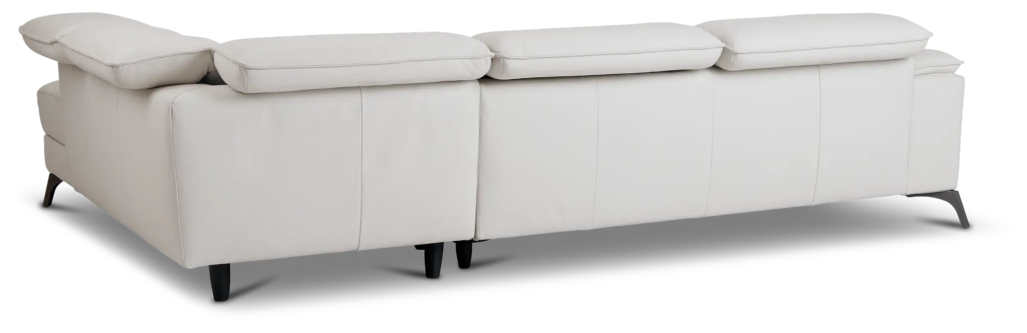 Pearson White Leather Right Bumper Sectional Pearson White Leather Right Bumper Sectional