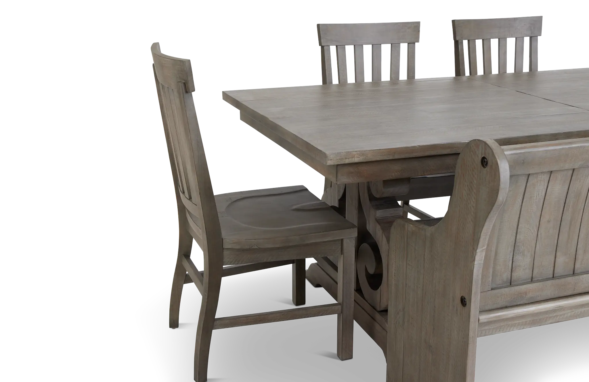 Sonoma Light Tone Trestle Table, 4 Chairs & Bench Sonoma Light Tone Trestle Table, 4 Chairs & Bench