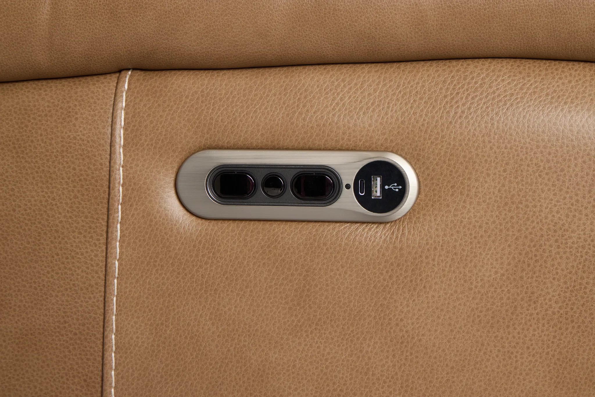 Jasper Light Brown Leather Power Reclining Sofa