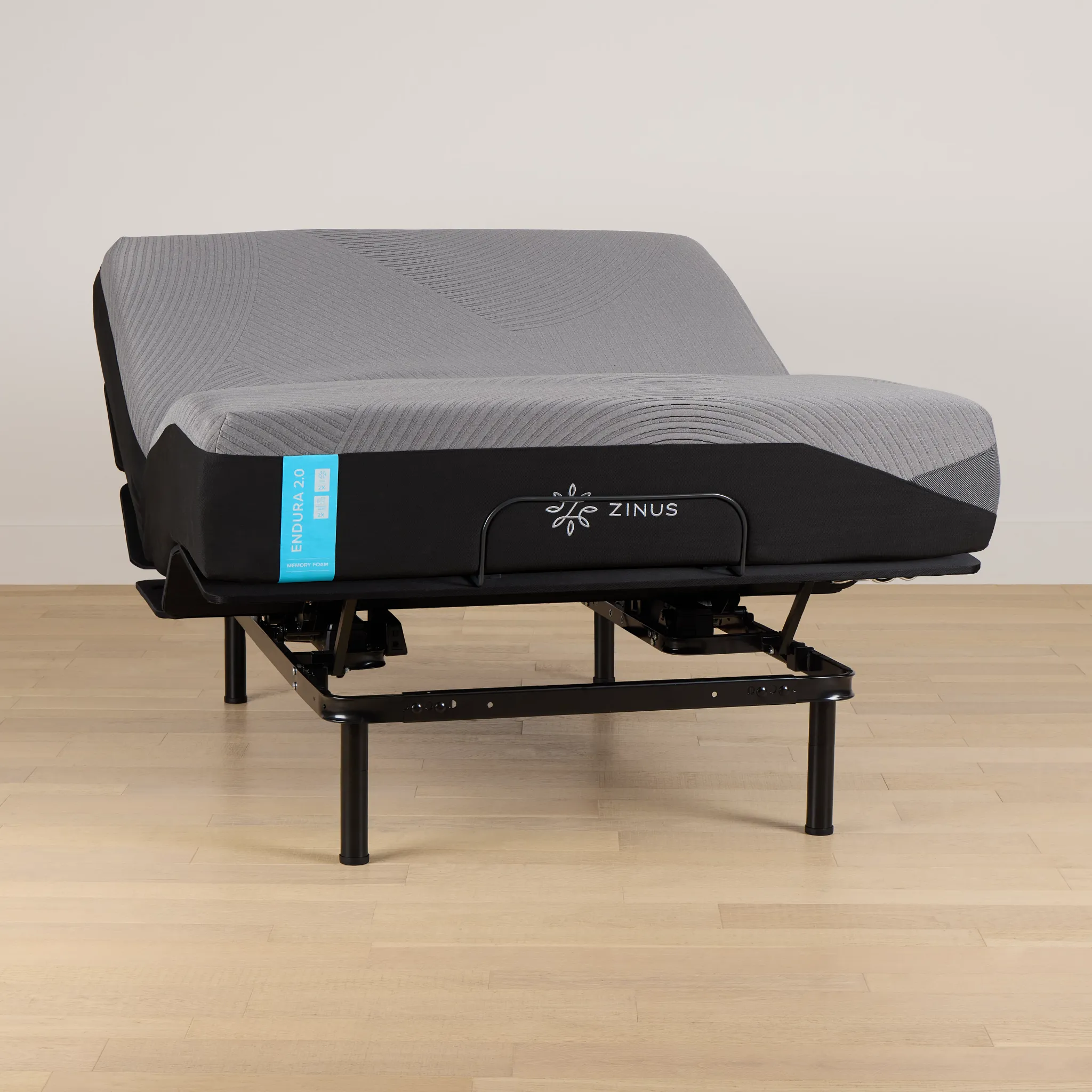Zinus Endura 2.0 Cush Firm Slat Adjustable Mattress Set