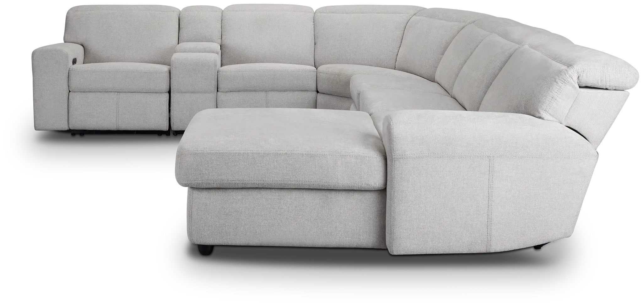 Callum Light Gray Storage Medium Right Triple Power Chaise Sleeper Sectional Callum Light Gray Storage Medium Right Triple Power Chaise Sleeper Sectional