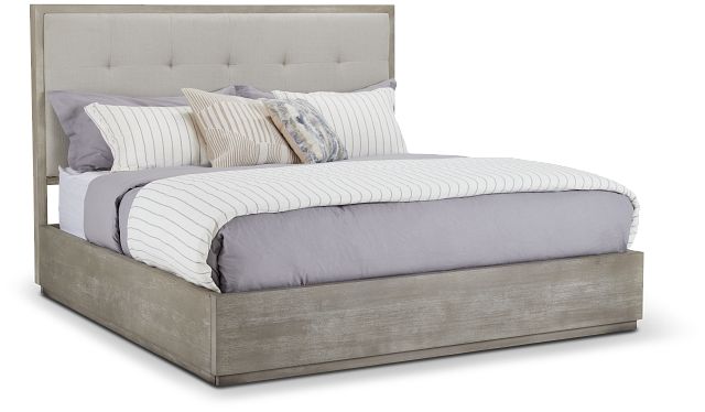 Madden Light Tone Wood Platform Bed