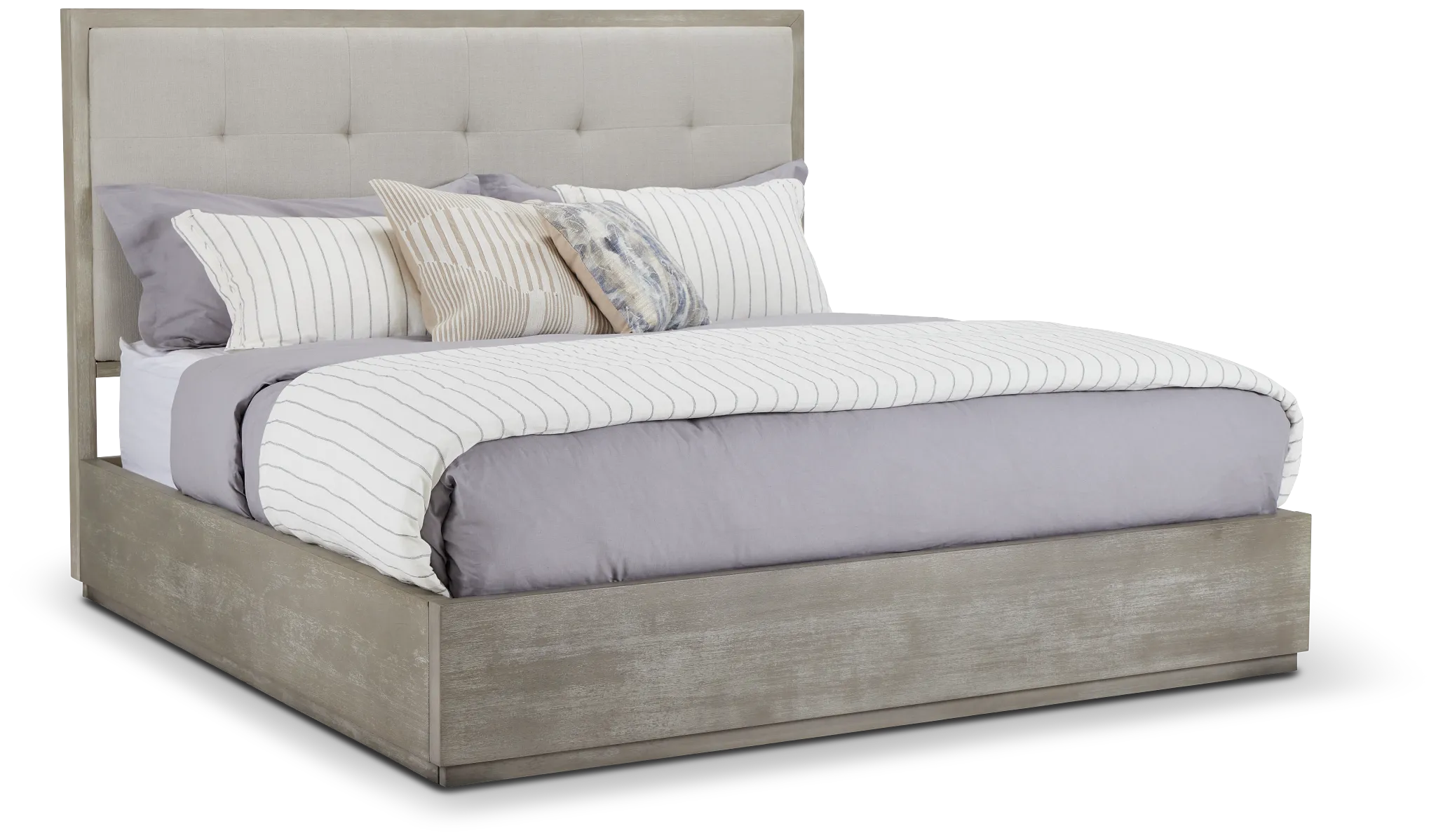 Madden Light Tone Wood Platform Bed