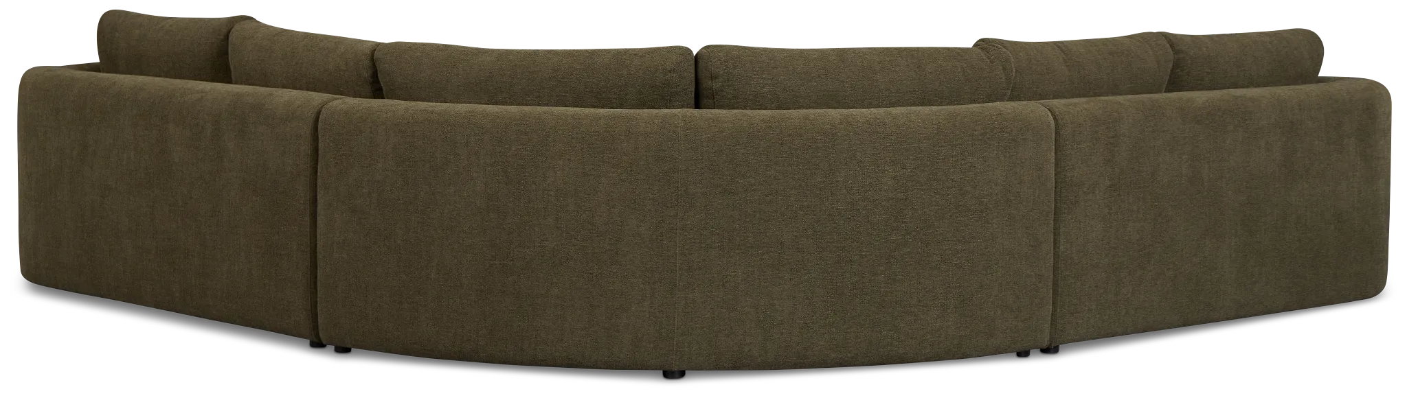 Alma Dark Green Fabric Small 2-arm Wedge Sectional