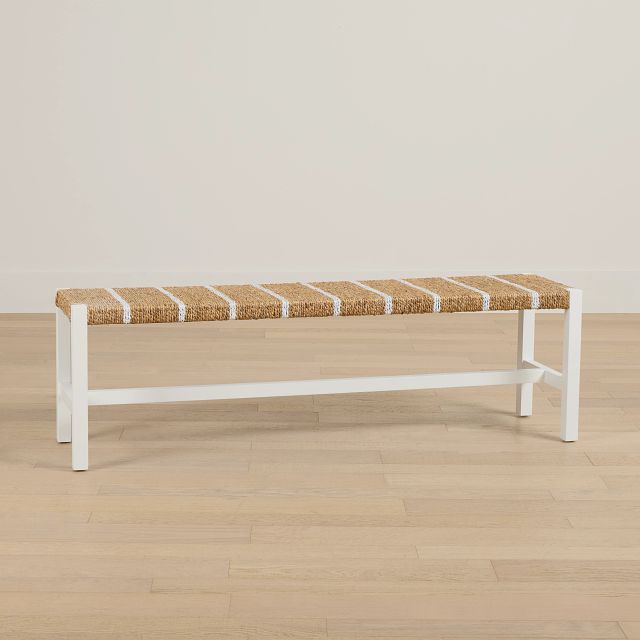 Nantucket Two-tone Woven Dining Bench