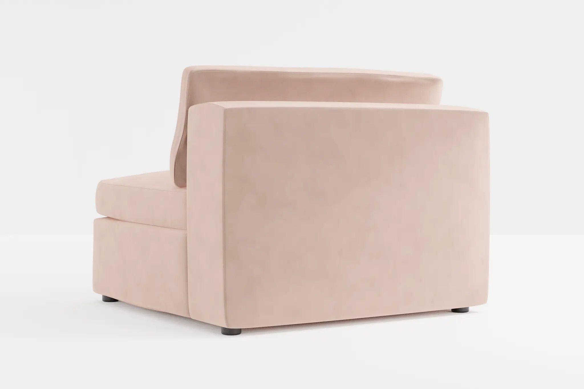 Destin Joya Light Pink Velvet Armless Chair Destin Joya Light Pink Velvet Armless Chair