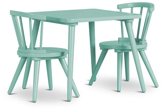 Windsor Light Blue Table & 2 Chairs (2)
