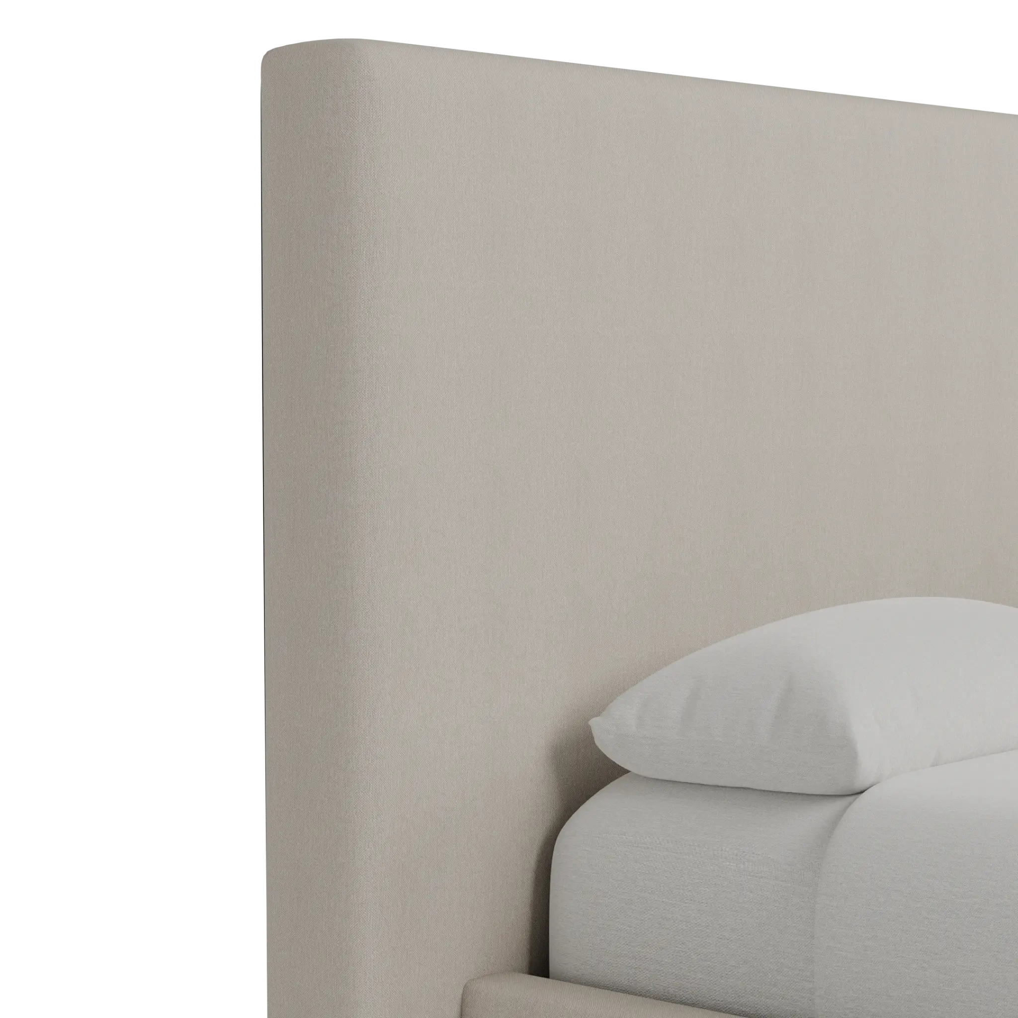 Grayton Revenue Beige 54" Upholstered Platform Bed Grayton Revenue Beige 54" Upholstered Platform Bed