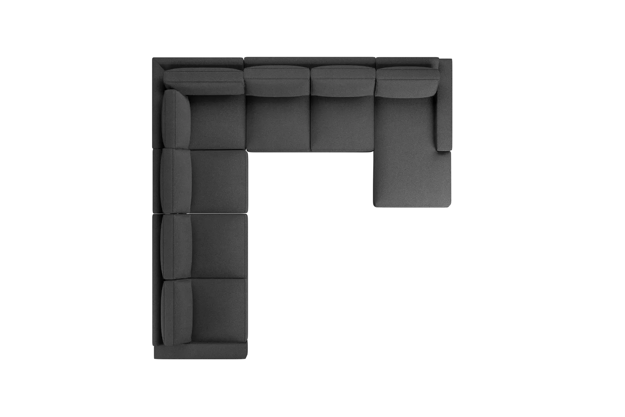 Edgewater Delray Dark Gray Large Right Chaise Sectional Edgewater Delray Dark Gray Large Right Chaise Sectional