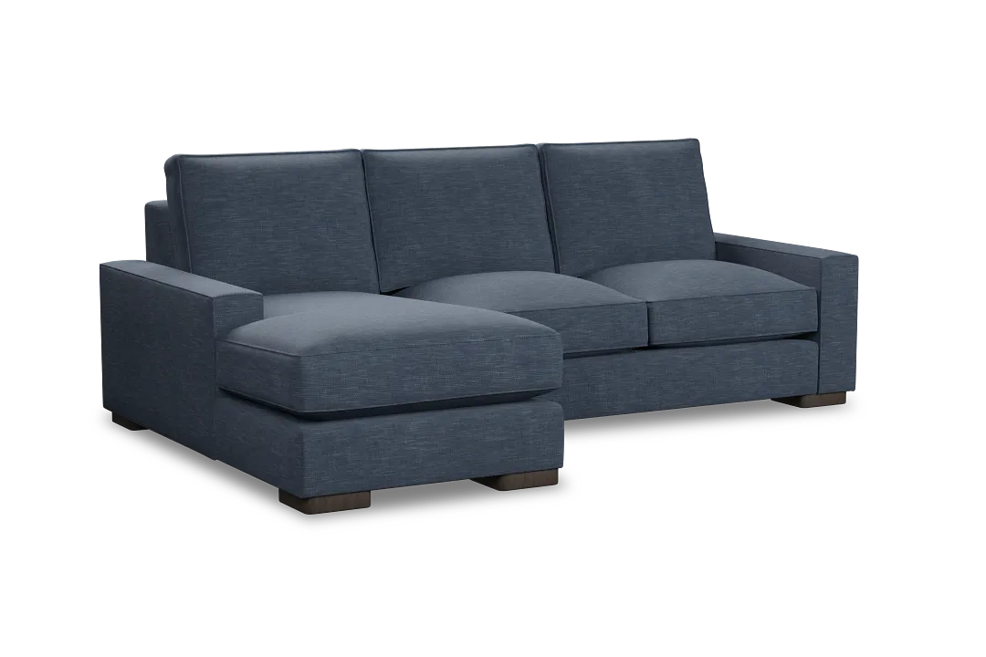 Edgewater Elevation Dark Blue Left Chaise Sectional