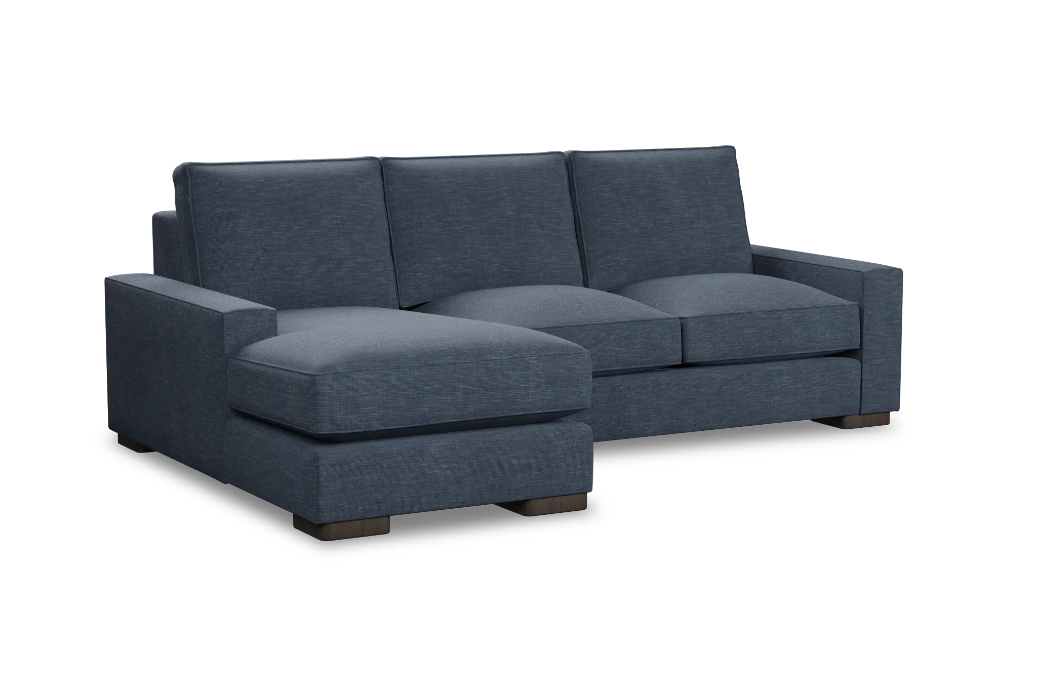 Edgewater Elevation Dark Blue Left Chaise Sectional