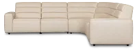 Sawyer Ivory Micro Small Dual Power Reclining Two-arm Sectional