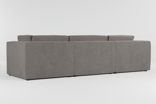 Destin Peyton Gray Fabric 3 Piece Modular Sofa