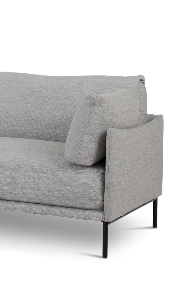Oliver Light Gray Fabric Left Chaise Sectional