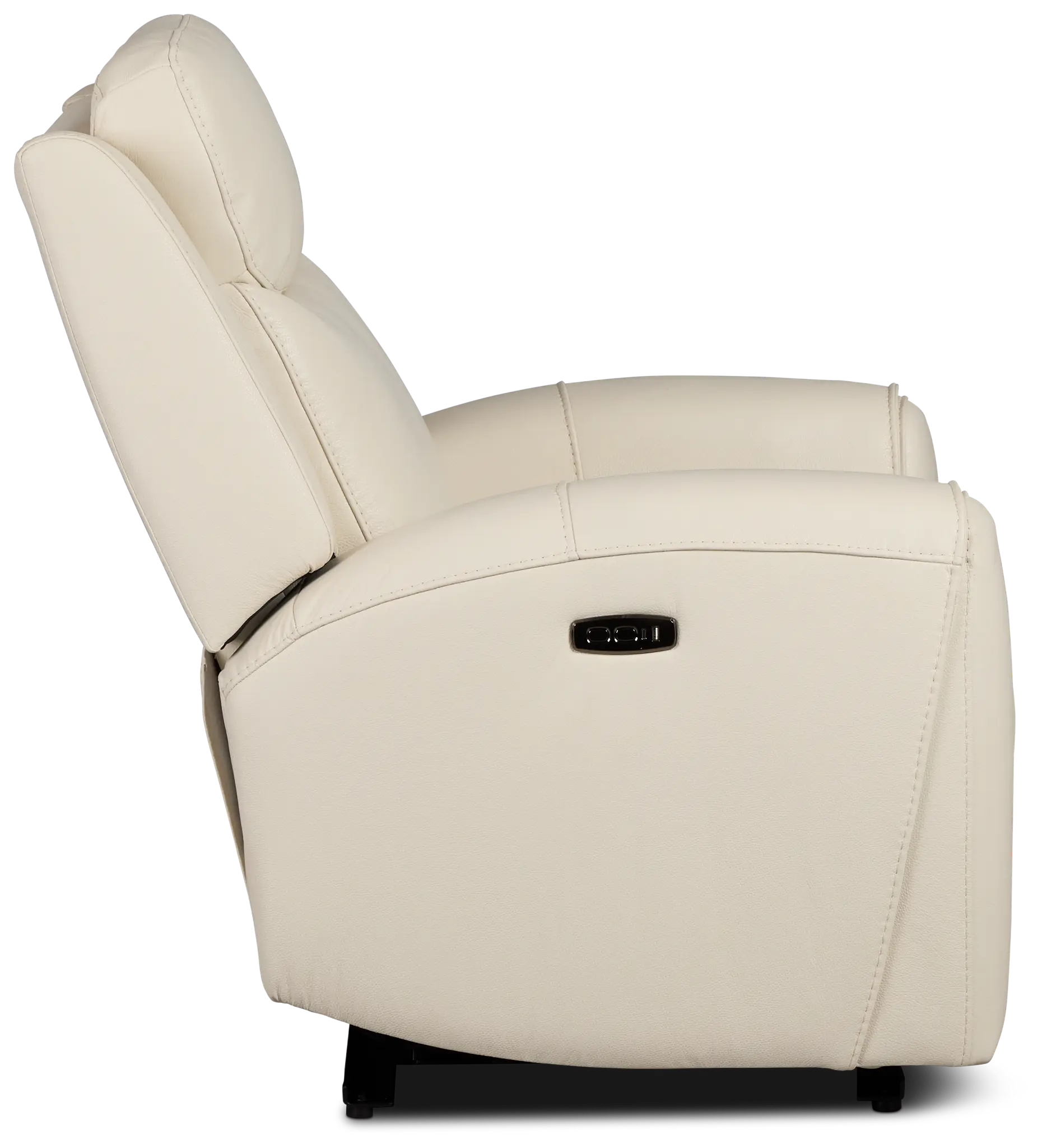 Walker Ivory Lthr/vinyl Power Recliner With Power Headrest Walker Ivory Lthr/vinyl Power Recliner With Power Headrest