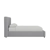 Grayton Delray Light Gray 44" Upholstered Platform Bed