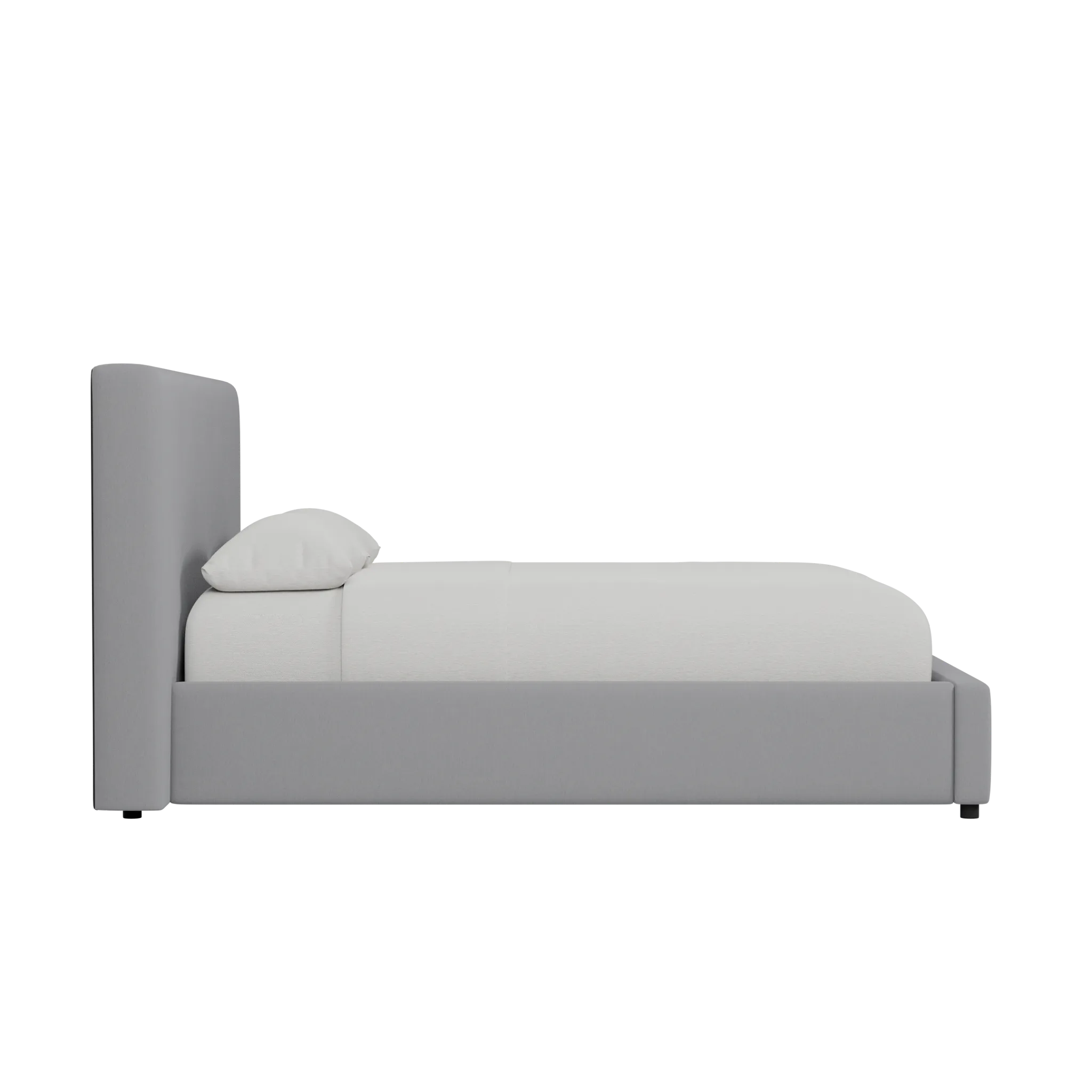 Grayton Delray Light Gray 44" Upholstered Platform Bed