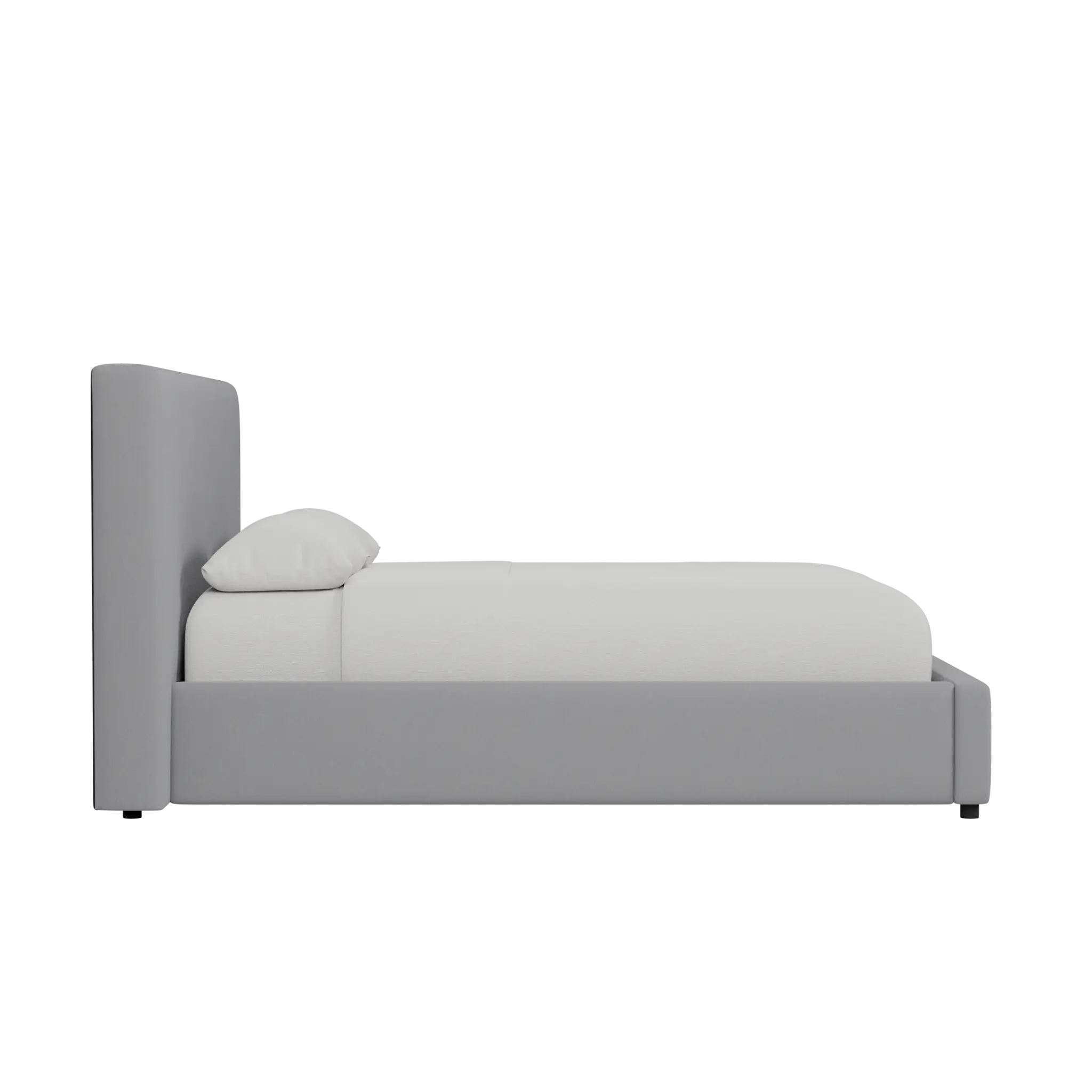 Grayton Delray Light Gray 44" Upholstered Platform Bed Grayton Delray Light Gray 44" Upholstered Platform Bed