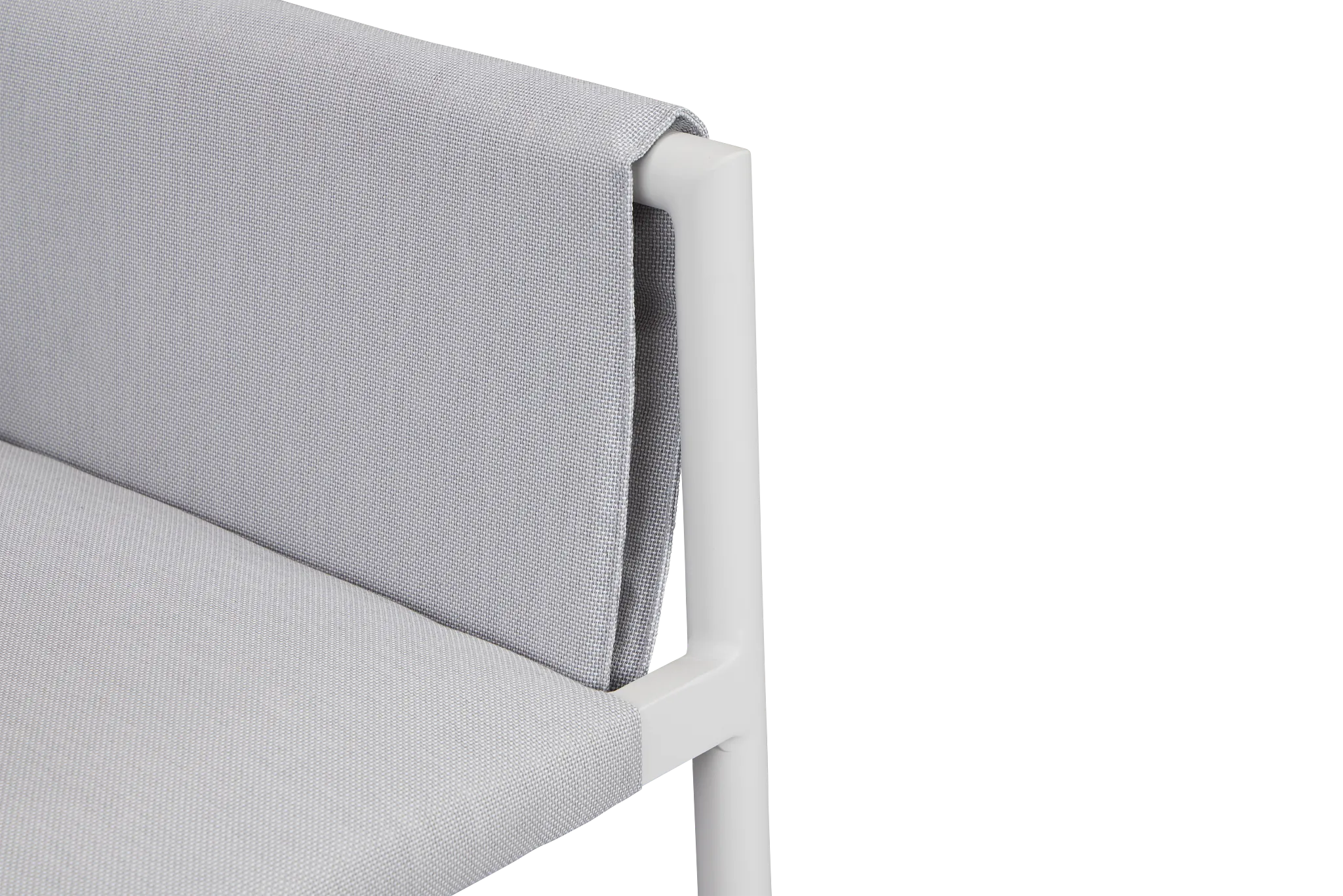 Barbados White Aluminum Sling Arm Chair
