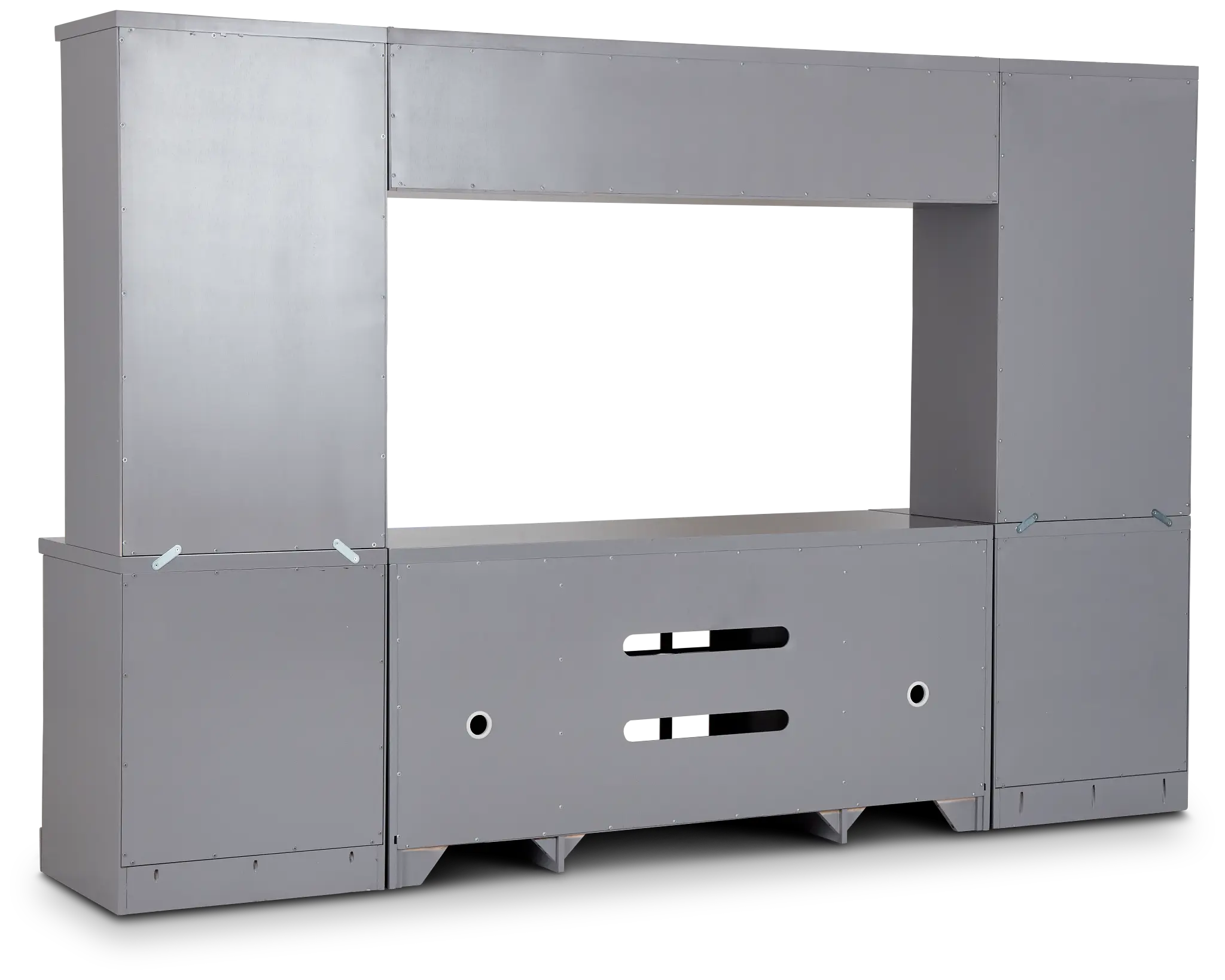 Newport Gray Drawer Entertainment Wall Newport Gray Drawer Entertainment Wall