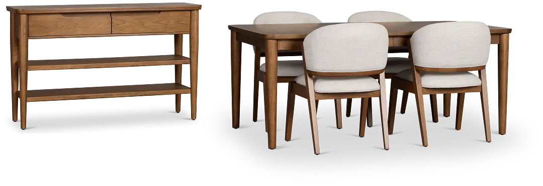 Rockford Light Tone Rect Dining Room