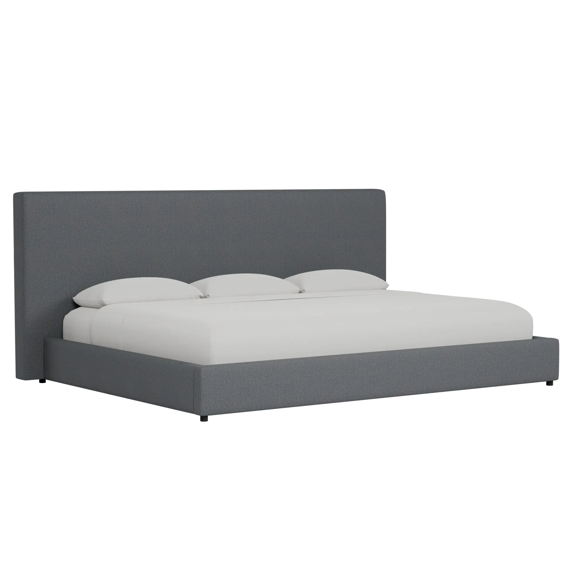 Grayton Delray Dark Gray 54" Upholstered Platform Bed Grayton Delray Dark Gray 54" Upholstered Platform Bed