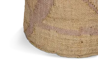 Haylen Light Brown Round Accent Pouf