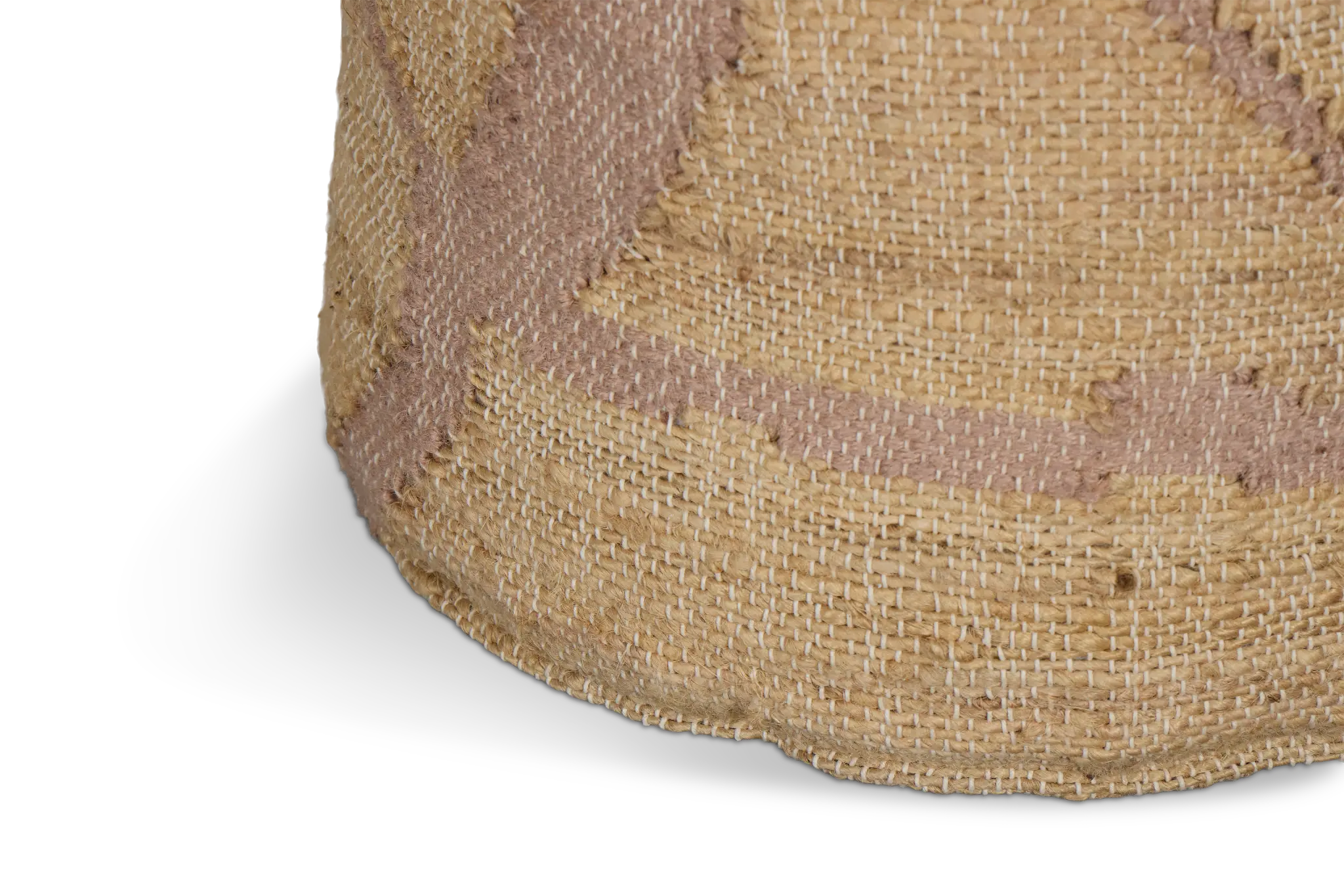 Haylen Light Brown Round Accent Pouf Haylen Light Brown Round Accent Pouf