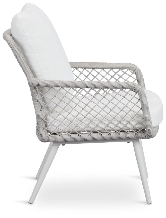 Andes White Woven Chair